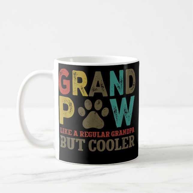 Grandpaw Like A Regular Grandpa But Cooler  Coffee Mug (Left)