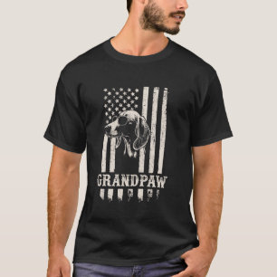Grandpaw Saluki American Flag Sunglasses Retro Dog T-Shirt