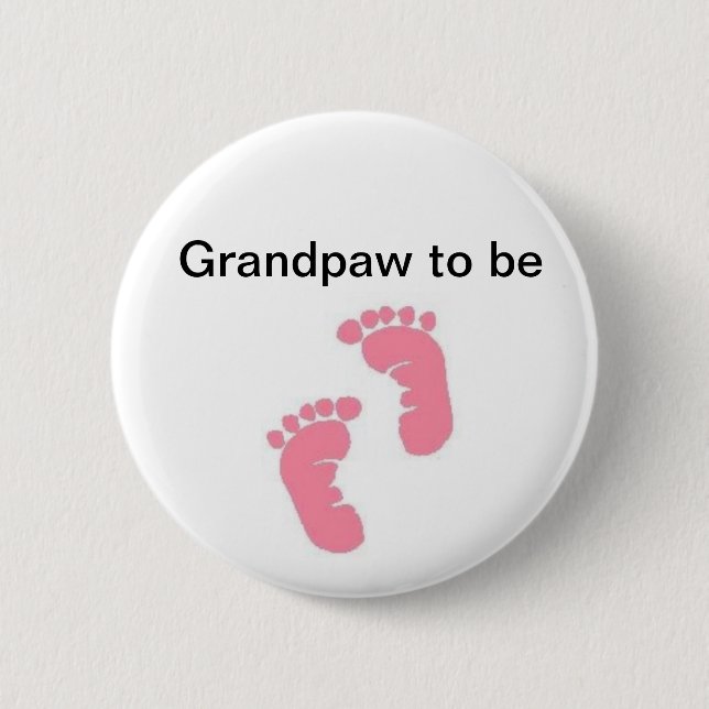 Grandpaw to be 6 cm round badge (Front)
