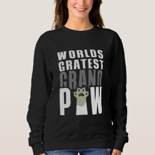 Grandpaw Worlds Greatest Grand Paw Cat Dad Grandad Sweatshirt