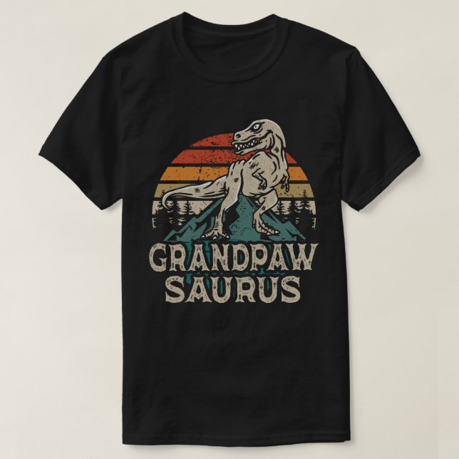 Grandpawsaurus Dinosaur Grandpa Saurus Fathers Day T-Shirt (Design Front)