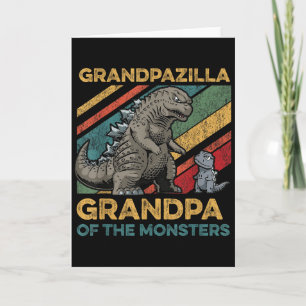 Grandpazilla Grandpa Of Monsters Halloween Christm Card