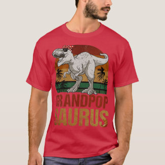 Grandpopsaurus T Rex Dinosaur Grandpop Saurus Vint T-Shirt