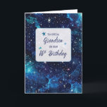 Grandson 16th Birthday Stars in Galaxy Sky Card<br><div class="desc">Celebrate your grandson's sixteenth with a card that captures the magic of the cosmos. The stars on this card shine brightly,  reflecting the unique light your grandson brings into the world. It's a beautiful reminder of his special place in the universe and his incredible potential.</div>