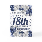 Grandson 18th Birthday Navy Balloon