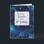 Grandson 19th Birthday Stars in Galaxy Sky Card<br><div class="desc">The card’s design seamlessly blends the cosmic imagery with a feeling of anticipation for the future. As the stars in the sky represent dreams and goals, they also mirror the endless potential that lies ahead for the 19-year-old grandson. This thoughtful connection between the visual elements and the meaning behind them...</div>