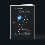 Grandson 28th Birthday Star Inspirational Black Card<br><div class="desc">Special grandsons deserve every happiness and most of all they deserve to get this card from you for their 28th birthday. When you grandson celebrates soon then this card is what you need to give him.</div>