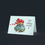 Grandson 40th Birthday Car Load of Hearts Card<br><div class="desc">On his 40th birthday you can surprise your dear grandson with this heart filled birthday card to greet him and to send him loads of love on his special day. We are definite that you will make him extra happy once he gets this.</div>
