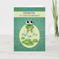 Grandson, 4th Birthday, Frog