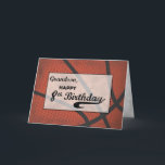 Grandson 8th Birthday Basketball Large Distressed Card<br><div class="desc">Send your grandson this sports themed card on his 8th birthday! A large distressed basketball fills the background. THE TEXT ON THE COVER OF THIS CARD IS GRUNGE STYLE THAT INTENTIONALLY LOOKS AGED AND WORN OUT.</div>