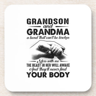 Grandson and grandma bond that cant be broken gift coaster