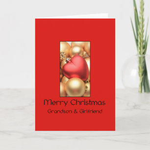 Grandson and his Girlfriend  Merry Christmas card