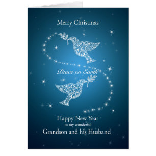 Grandson and his Husband, Doves of Peace Christmas