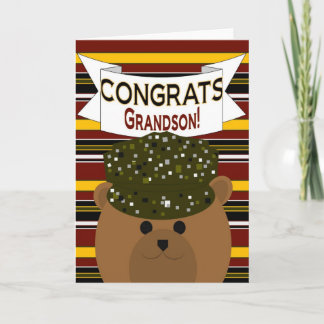 Grandson - Army Soldier Congrats! Card