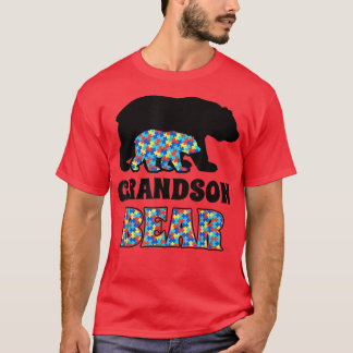 Grandson Bear Autism Awareness T-Shirt