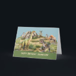 Grandson Birthday Baby Dinosaur Life-Like World Card<br><div class="desc">Send warm birthday wishes to your beloved grandson with this delightful dino-mite card! The charming scene of baby dinosaurs promises a day of fun and adventure. The inside message expresses heartfelt sentiments, wishing your grandson a celebration as amazing as he is, filled with loads of love and roaring fun. This...</div>