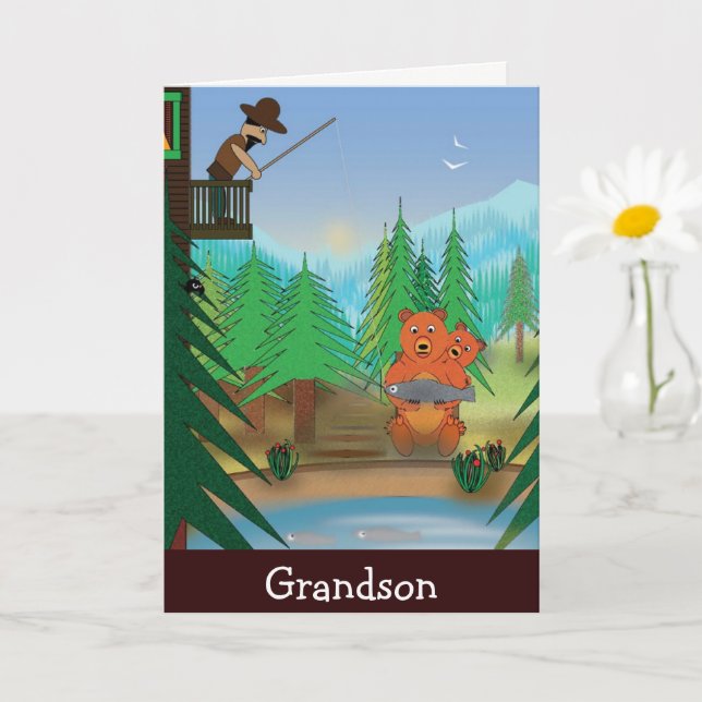Grandson Birthday Card (Small Plant)