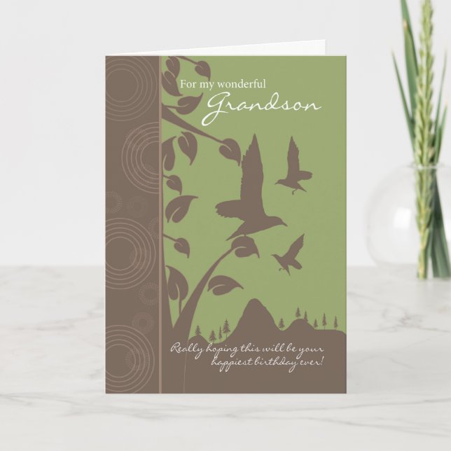 grandson birthday card - birthday greeting card fo (Front)