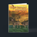Grandson Birthday Card Zebras In Water<br><div class="desc">Grandson Birthday Card Zebras In Water</div>