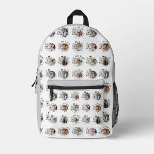 Grandson Birthday Custom Photo Minimalist Printed Backpack