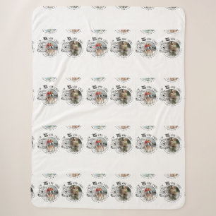 Grandson Birthday Custom Photo Minimalist Sherpa Blanket