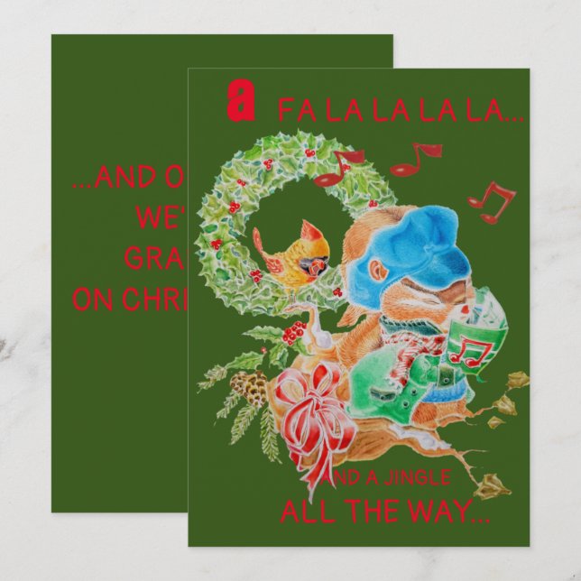 Grandson Christmas Greeting Card  (Front/Back)