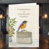Grandson Congratulations New Job Robin