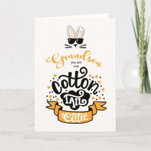 Grandson Cottontail Cutie Easter Holiday Card