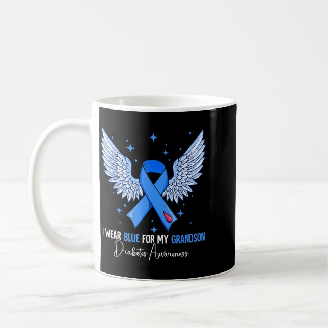 Grandson Diabetes Awareness Coffee Mug (Left)