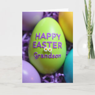 Grandson Easter Egg Pattern Card