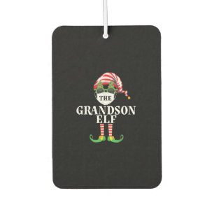 Grandson Elf Matching Christmas Car Air Freshener