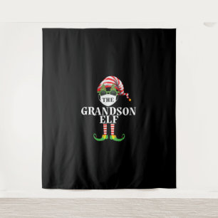 Grandson Elf Matching Christmas Tapestry