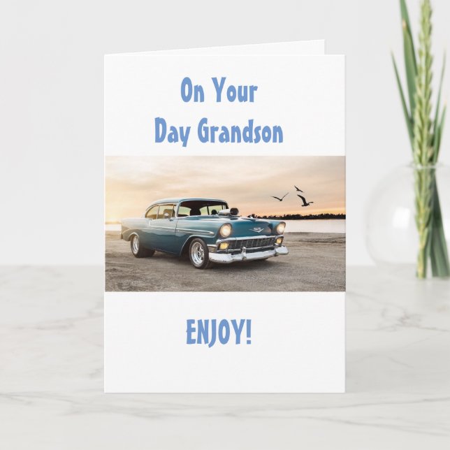 **GRANDSON** ENJOY YOUR BIRTHDAY! CARD (Front)