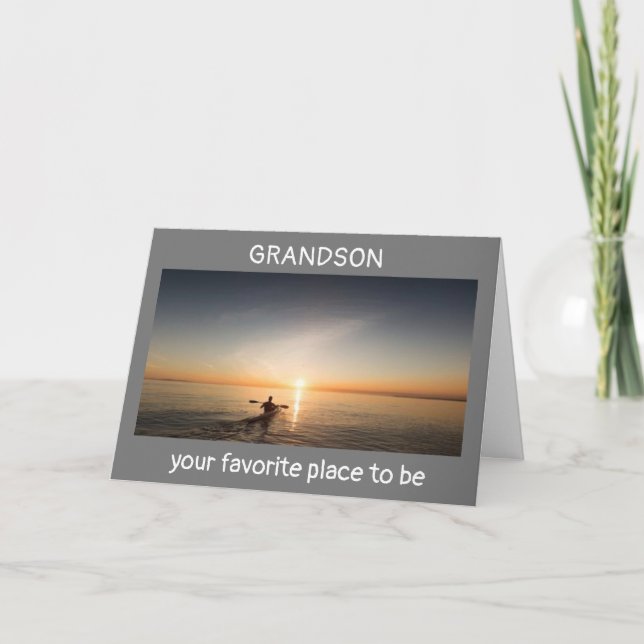 *GRANDSON* ENJOY YOUR BIRTHDAY OUT ON THE WATER  CARD (Front)