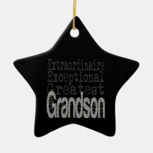 Grandson Extraordinaire Ceramic Tree Decoration (Front)