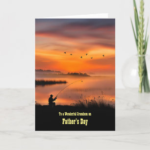 Grandson Fathers Day Outdoors Fishing  Card
