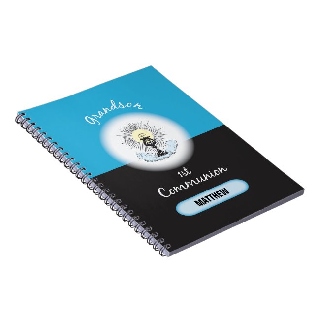Grandson First Communion, Blue Cup Notebook (Right Side)