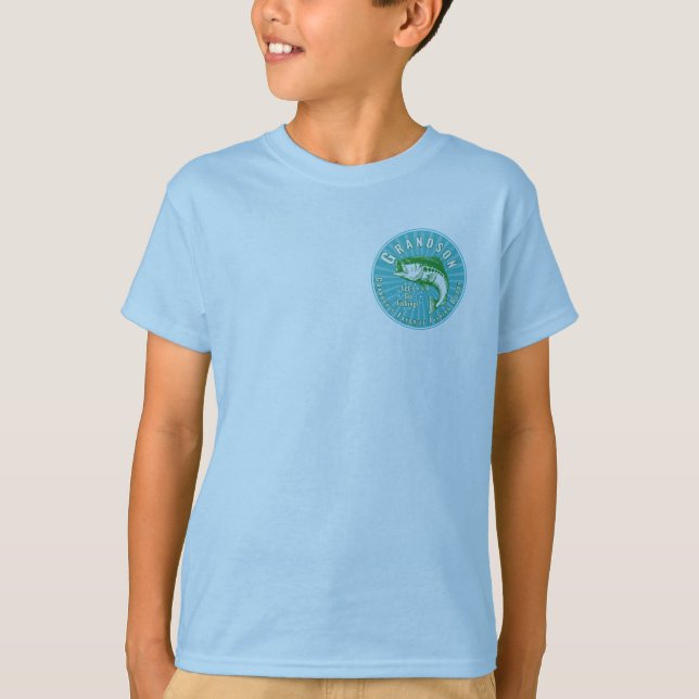 Grandson Fishing with Grandpa  T-Shirt (Front)
