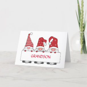 **GRANDSON** FROM GNOMES FOR CHRISTMAS CARD