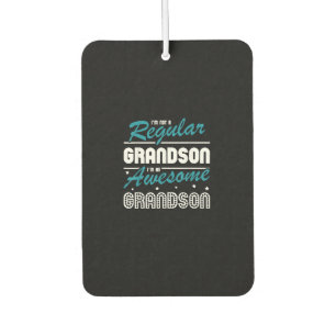 Grandson Gift   Im Not A Regular Grandson Car Air Freshener