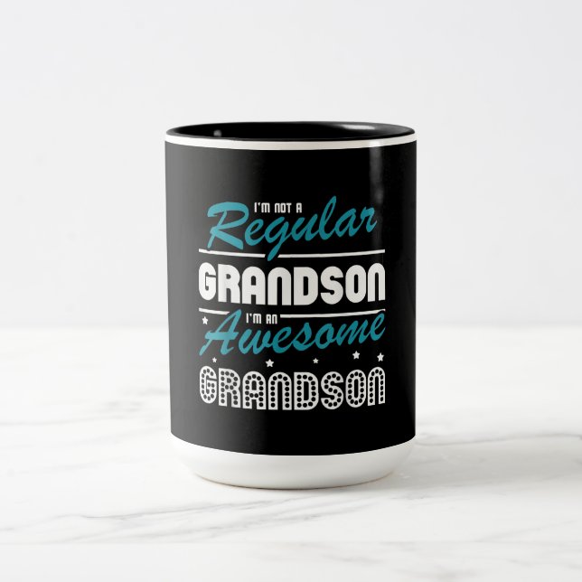 Grandson Gift | Im Not A Regular Grandson Two-Tone Coffee Mug (Center)