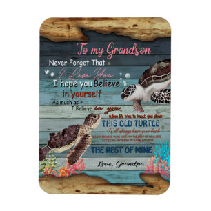 Grandson Gift   Letter To My Grandson From Grandpa Magnet