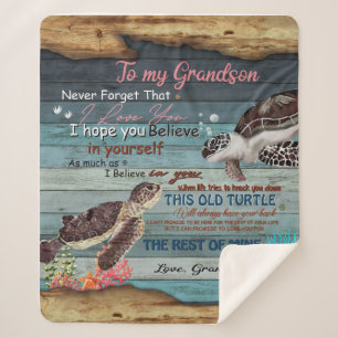 Grandson Gift Letter To My Grandson From Grandpa Sherpa Blanket