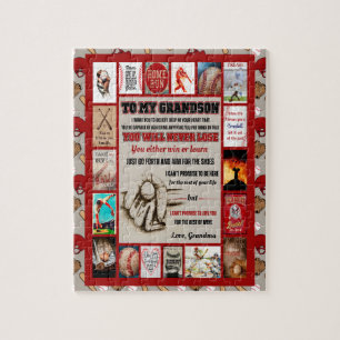 Grandson Gifts   To My Grandson Love From Grandma Jigsaw Puzzle