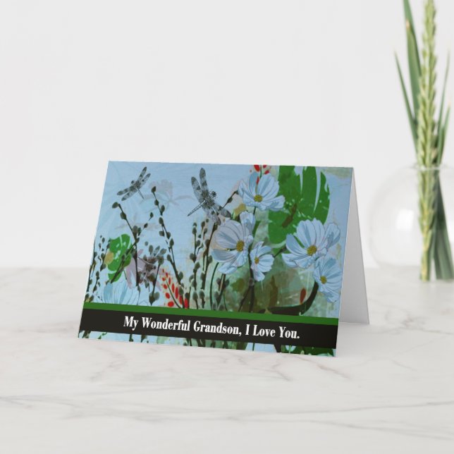 Grandson, Good bye From Terminally ill Grandparent Card (Front)