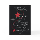 Grandson Graduation Congratulations Scarlet Grey 