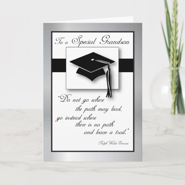Grandson Graduation Hat Card (Front)