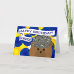 Grandson - Happy Birthday Air Force Active Duty! Card<br><div class="desc">Wish your Air Force hero a Happy Birthday with this fun unique birthday card. Personalise it by adding a picture of your hero on the inside. (This design with camouflage works for all rates and ranks.)</div>