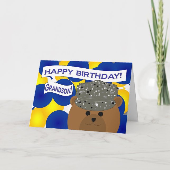 Grandson - Happy Birthday Air Force Active Duty! Card (Front)