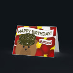Grandson - Happy Birthday Army Soldier! Card<br><div class="desc">Wish your soldier hero a Happy Birthday with this fun unique birthday card. Personalise it by adding a picture of your hero on the inside. (This design with camouflage soldier works for all rates and ranks.)</div>